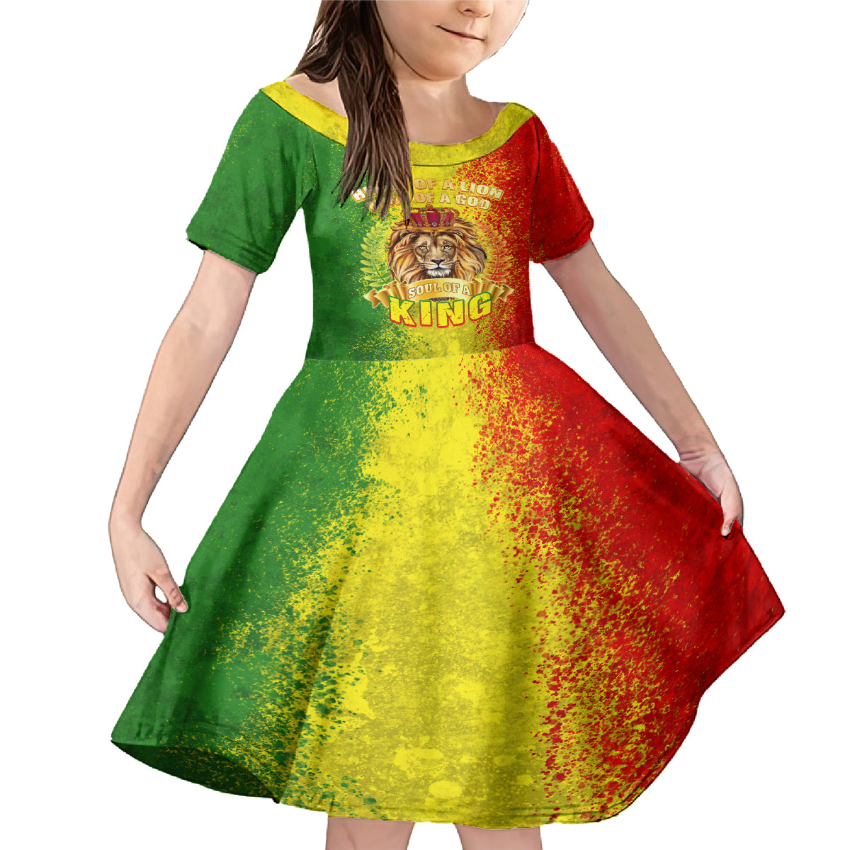 King's African Spirit Family Matching Mermaid Dress and Hawaiian Shirt Heart of A Lion - Wonder Print Shop