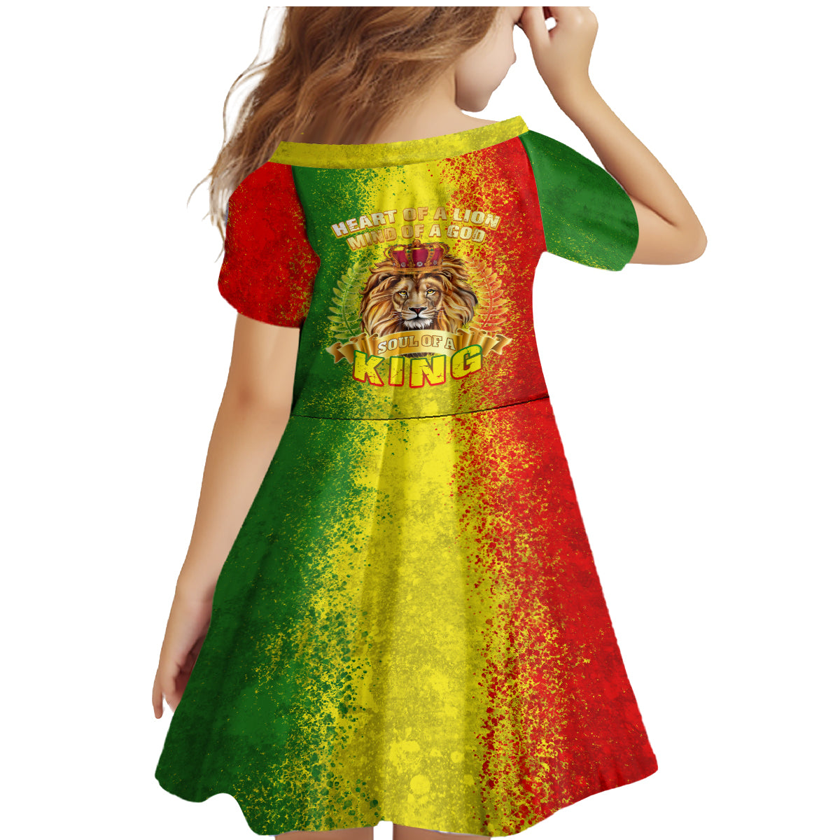 King's African Spirit Family Matching Mermaid Dress and Hawaiian Shirt Heart of A Lion - Wonder Print Shop