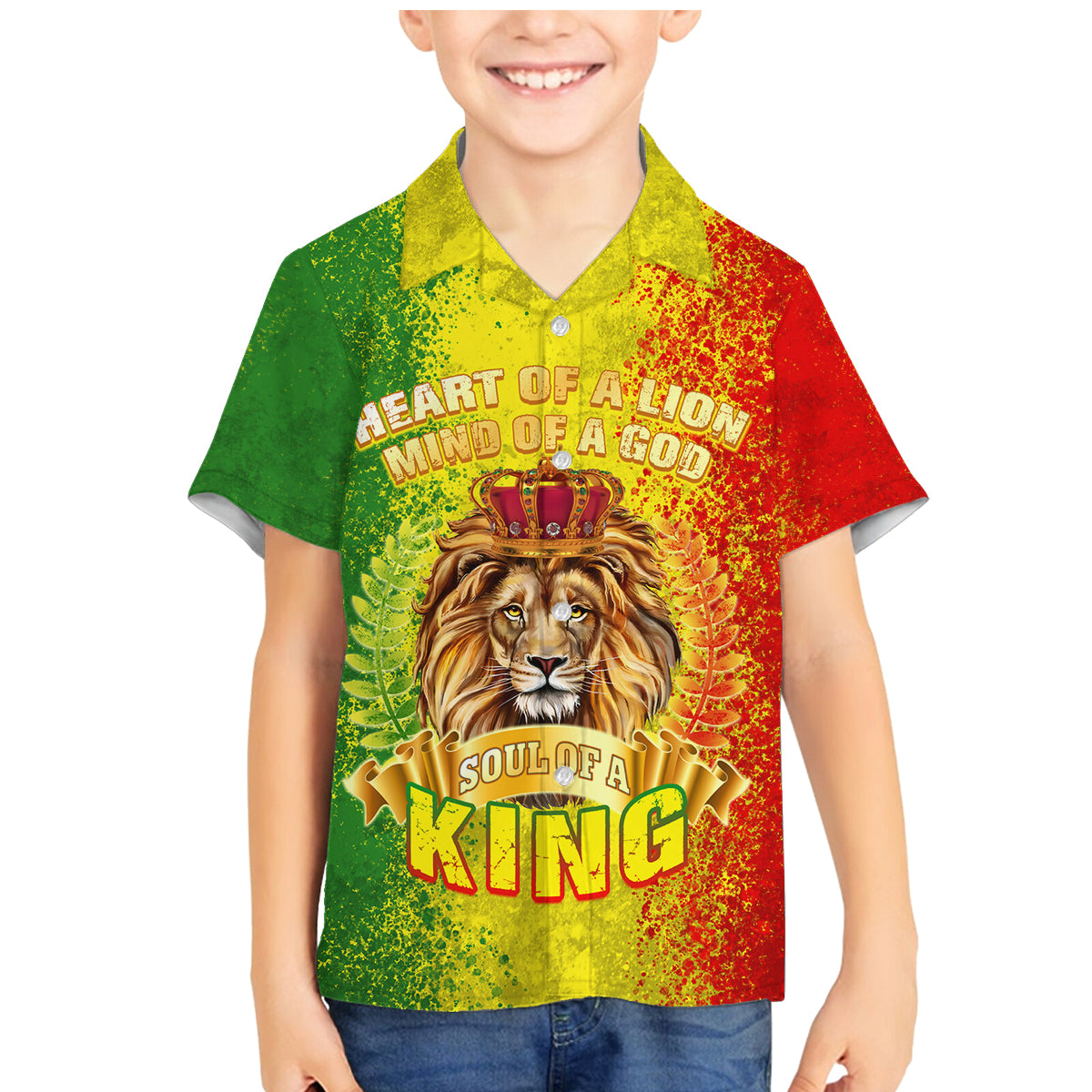 King's African Spirit Family Matching Mermaid Dress and Hawaiian Shirt Heart of A Lion - Wonder Print Shop