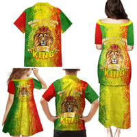 King's African Spirit Family Matching Puletasi and Hawaiian Shirt Heart of A Lion - Wonder Print Shop