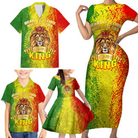 King's African Spirit Family Matching Short Sleeve Bodycon Dress and Hawaiian Shirt Heart of A Lion - Wonder Print Shop