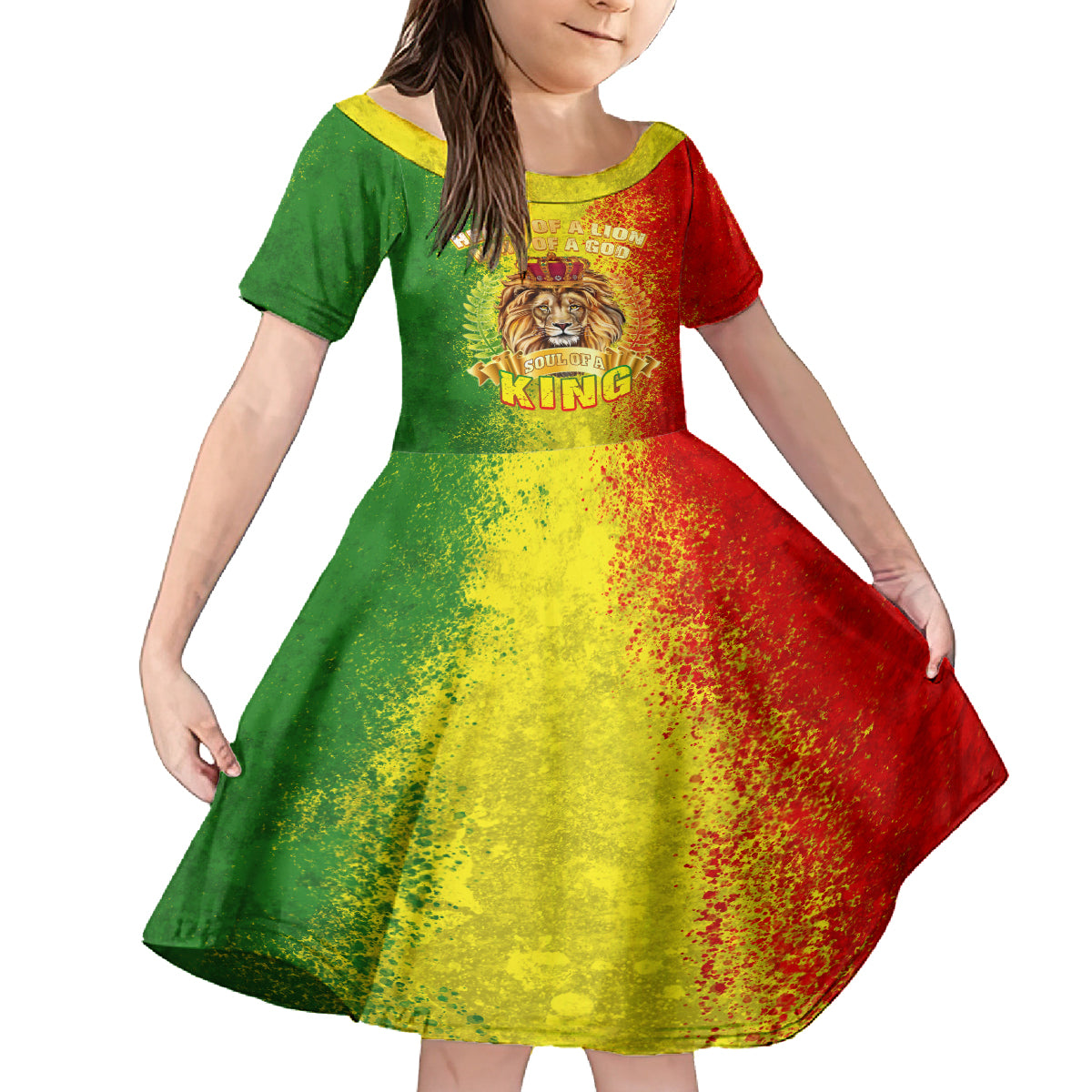 King's African Spirit Family Matching Summer Maxi Dress and Hawaiian Shirt Heart of A Lion - Wonder Print Shop