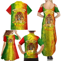 King's African Spirit Family Matching Summer Maxi Dress and Hawaiian Shirt Heart of A Lion - Wonder Print Shop