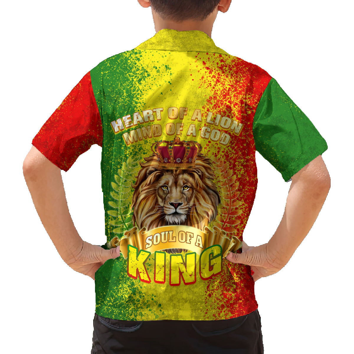 King's African Spirit Family Matching Tank Maxi Dress and Hawaiian Shirt Heart of A Lion - Wonder Print Shop
