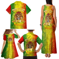 King's African Spirit Family Matching Tank Maxi Dress and Hawaiian Shirt Heart of A Lion - Wonder Print Shop