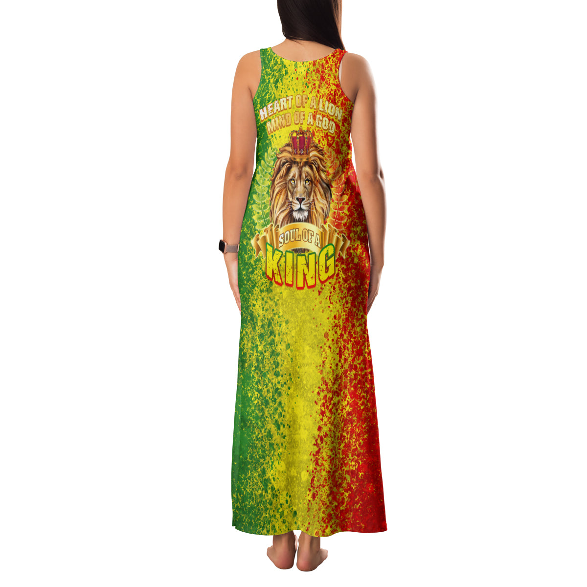 King's African Spirit Family Matching Tank Maxi Dress and Hawaiian Shirt Heart of A Lion - Wonder Print Shop