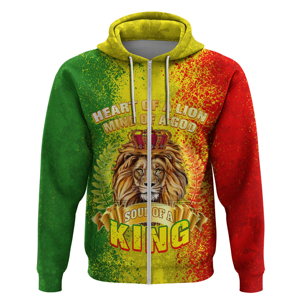 King's African Spirit Hoodie Heart of A Lion - Wonder Print Shop