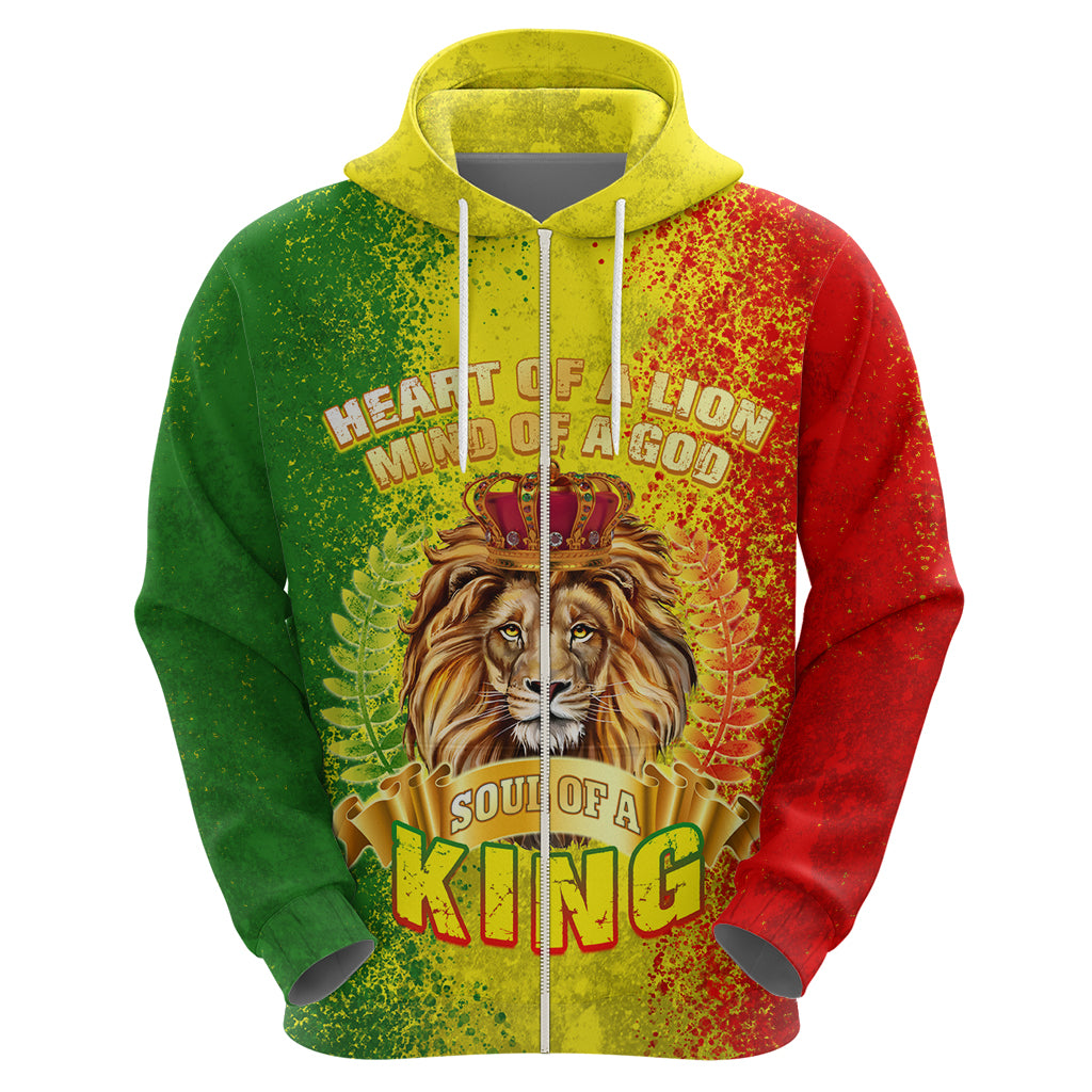 King's African Spirit Hoodie Heart of A Lion - Wonder Print Shop