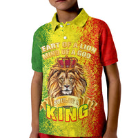 King's African Spirit Kid Polo Shirt Heart of A Lion - Wonder Print Shop