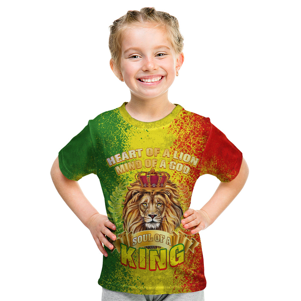 King's African Spirit Kid T Shirt Heart of A Lion - Wonder Print Shop