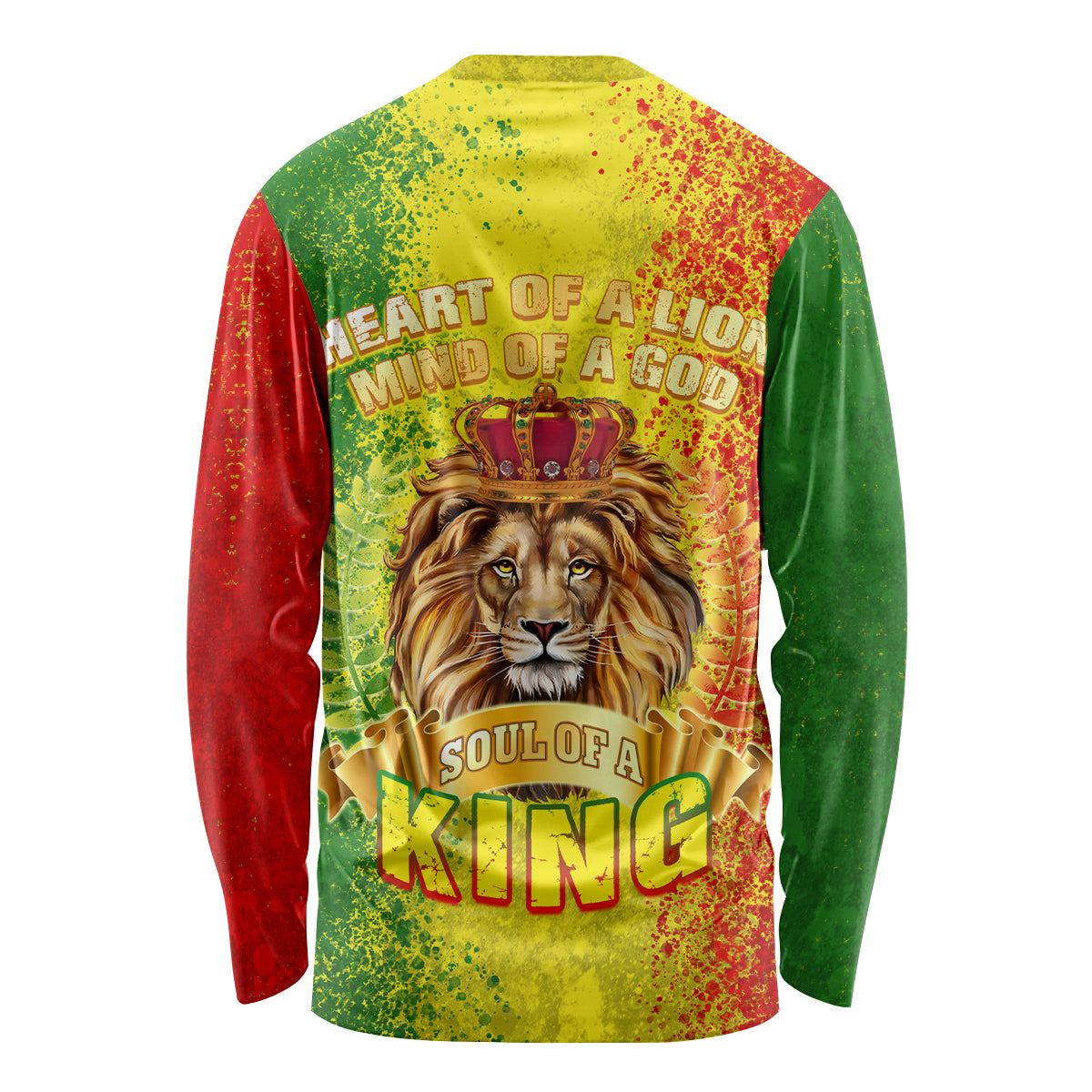 King's African Spirit Long Sleeve Shirt Heart of A Lion - Wonder Print Shop