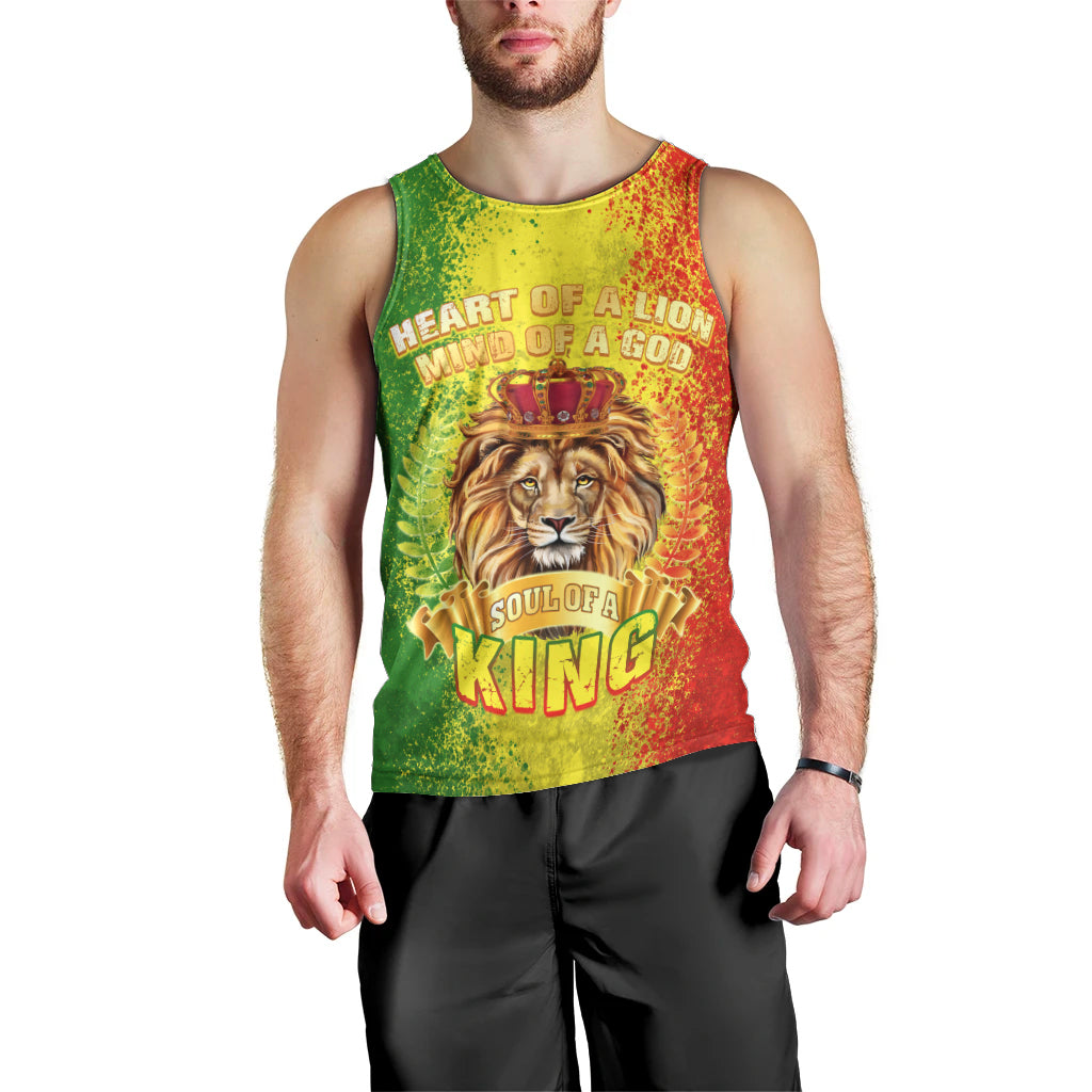 King's African Spirit Men Tank Top Heart of A Lion - Wonder Print Shop