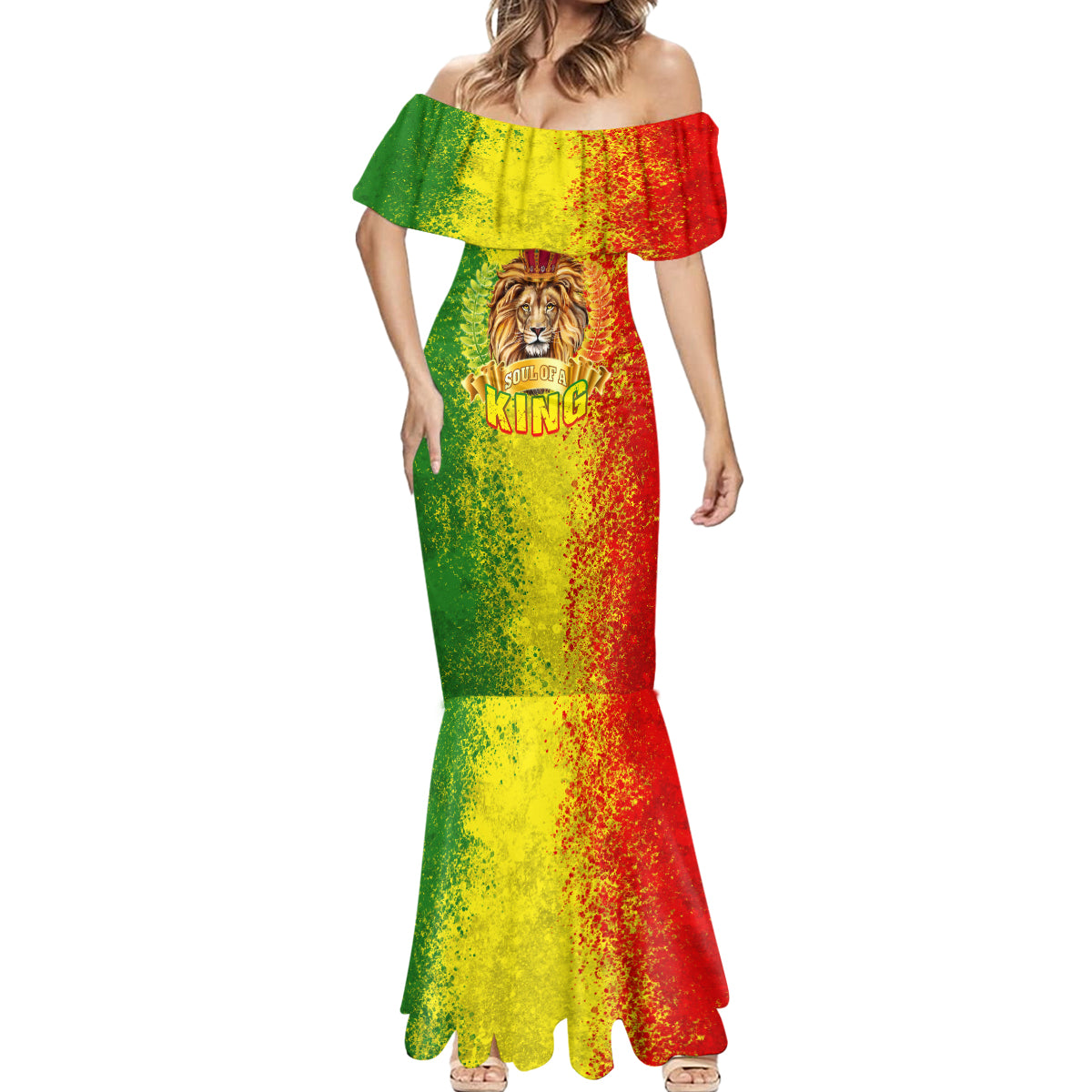 King's African Spirit Mermaid Dress Heart of A Lion - Wonder Print Shop