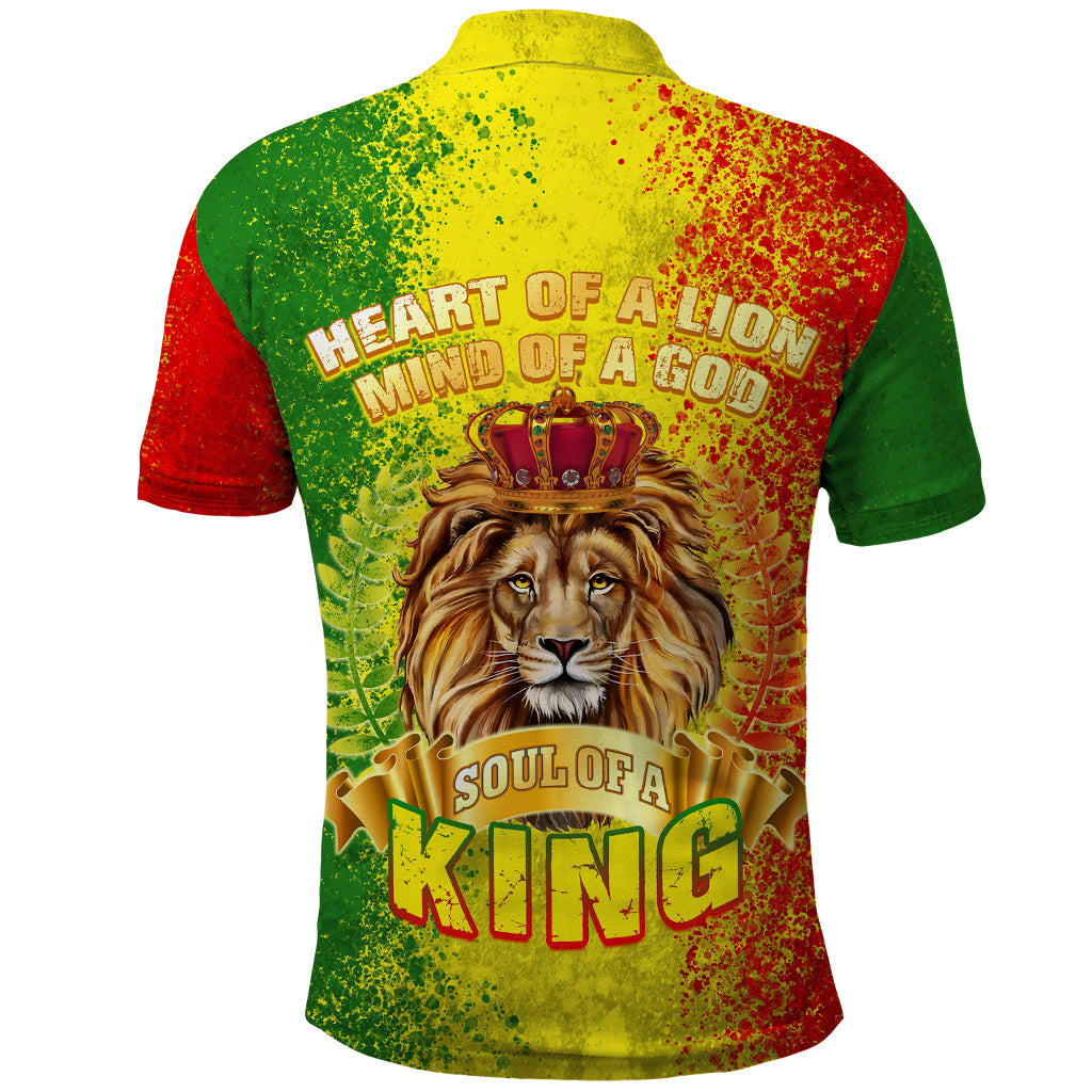 King's African Spirit Polo Shirt Heart of A Lion - Wonder Print Shop