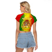King's African Spirit Raglan Cropped T Shirt Heart of A Lion - Wonder Print Shop