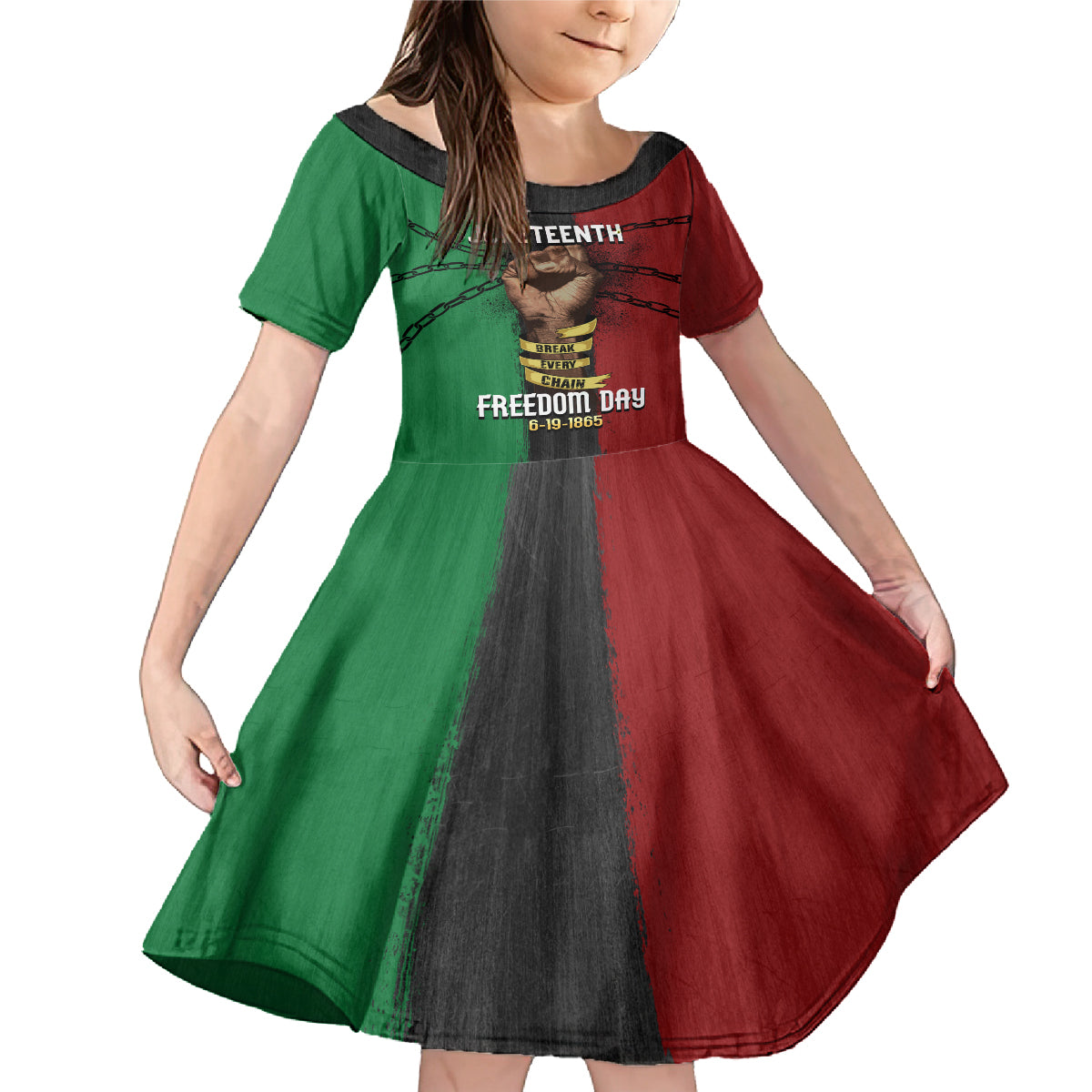 Juneteenth Freedom Day Family Matching Mermaid Dress and Hawaiian Shirt Black Pride Month - Wonder Print Shop