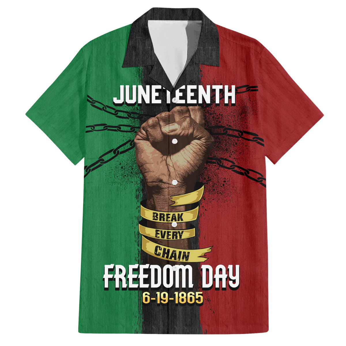 Juneteenth Freedom Day Family Matching Short Sleeve Bodycon Dress and Hawaiian Shirt Black Pride Month - Wonder Print Shop