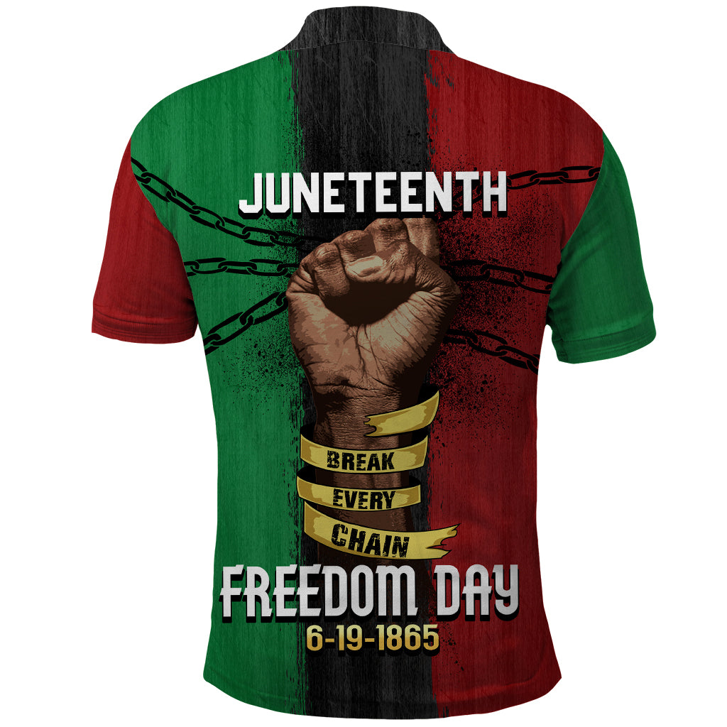 Juneteenth Freedom Day Polo Shirt Black Pride Month - Wonder Print Shop