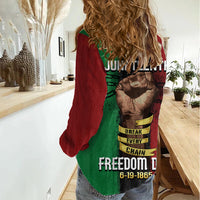 Juneteenth Freedom Day Women Casual Shirt Black Pride Month - Wonder Print Shop