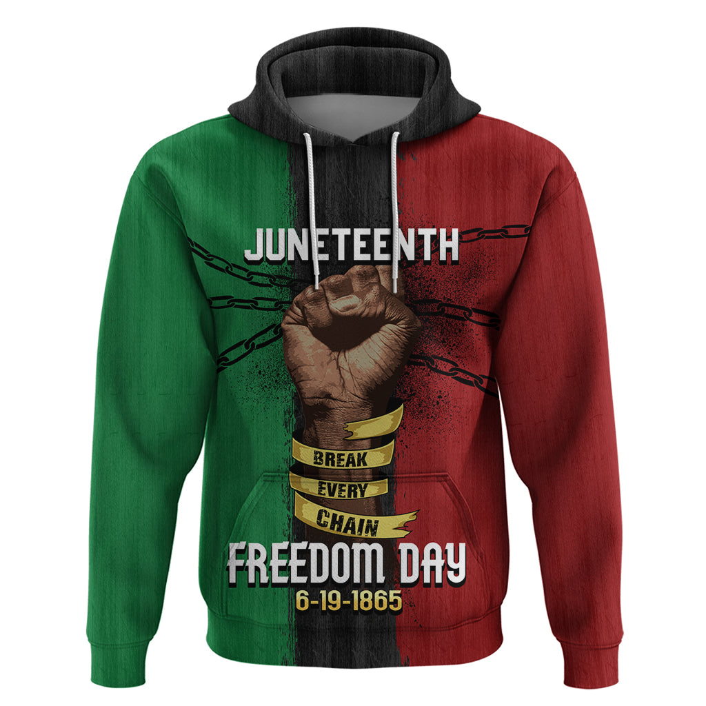 Juneteenth Freedom Day Zip Hoodie Black Pride Month - Wonder Print Shop