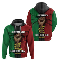 Juneteenth Freedom Day Zip Hoodie Black Pride Month - Wonder Print Shop