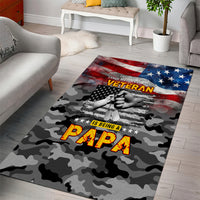 Father's Day Veteran Area Rug American Flag - Wonder Print Shop