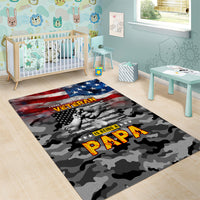 Father's Day Veteran Area Rug American Flag - Wonder Print Shop