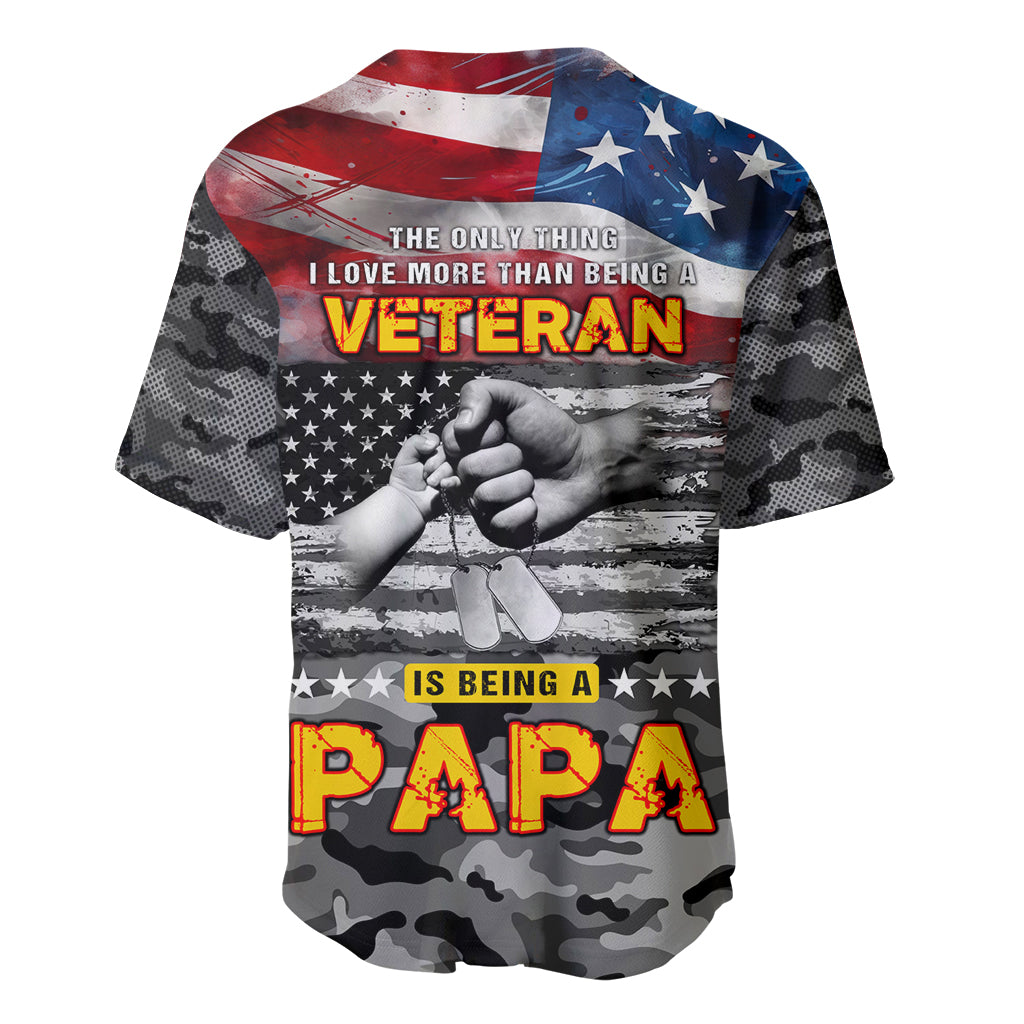 Father's Day Veteran Baseball Jersey American Flag - Wonder Print Shop