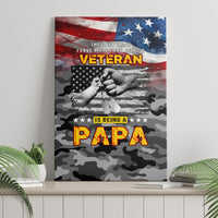 Father's Day Veteran Canvas Wall Art American Flag - Wonder Print Shop