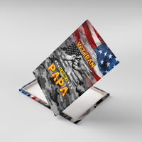 Father's Day Veteran Canvas Wall Art American Flag - Wonder Print Shop