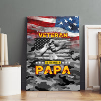 Father's Day Veteran Canvas Wall Art American Flag - Wonder Print Shop