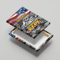 Father's Day Veteran Canvas Wall Art American Flag - Wonder Print Shop