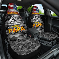 Father's Day Veteran Car Seat Cover American Flag - Wonder Print Shop