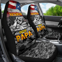 Father's Day Veteran Car Seat Cover American Flag - Wonder Print Shop