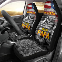 Father's Day Veteran Car Seat Cover American Flag - Wonder Print Shop