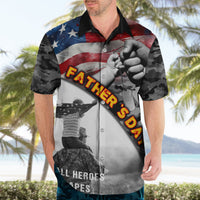 Father's Day Veteran Hawaiian Shirt American Flag - Wonder Print Shop