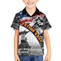 Father's Day Veteran Kid Hawaiian Shirt American Flag - Wonder Print Shop