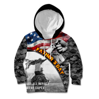 Father's Day Veteran Kid Hoodie American Flag - Wonder Print Shop