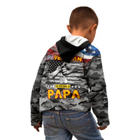 Father's Day Veteran Kid Hoodie American Flag - Wonder Print Shop