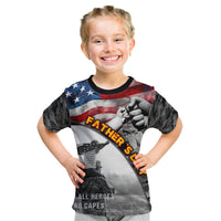 Father's Day Veteran Kid T Shirt American Flag - Wonder Print Shop