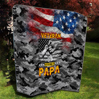 Father's Day Veteran Quilt American Flag - Wonder Print Shop