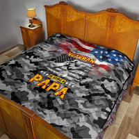 Father's Day Veteran Quilt American Flag - Wonder Print Shop