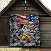 Father's Day Veteran Quilt American Flag - Wonder Print Shop