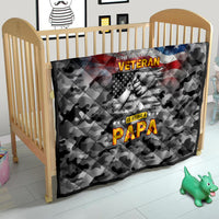 Father's Day Veteran Quilt American Flag - Wonder Print Shop