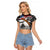 Father's Day Veteran Raglan Cropped T Shirt American Flag - Wonder Print Shop