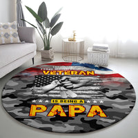 Father's Day Veteran Round Carpet American Flag