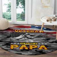 Father's Day Veteran Round Carpet American Flag