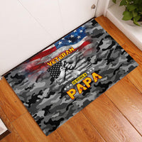 Father's Day Veteran Rubber Doormat American Flag - Wonder Print Shop