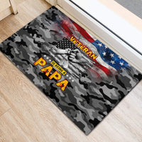 Father's Day Veteran Rubber Doormat American Flag - Wonder Print Shop