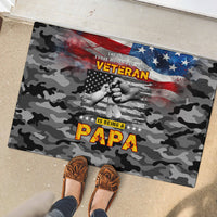 Father's Day Veteran Rubber Doormat American Flag - Wonder Print Shop